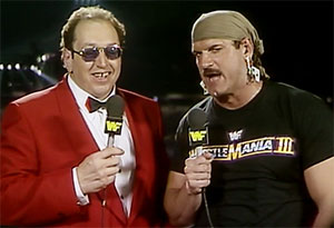 Arguably the greatest announcer duo in wrestling history: Gorilla and Jesse "The Body" Ventura were calling virtually every big time match in the 80s wrestling explosion. photo: wwe.com