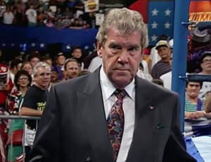 Jack Tunney, pictured here at ringside, served as a figurehead president of the WWF in the late 80s and early 90s. photo: wwe.com